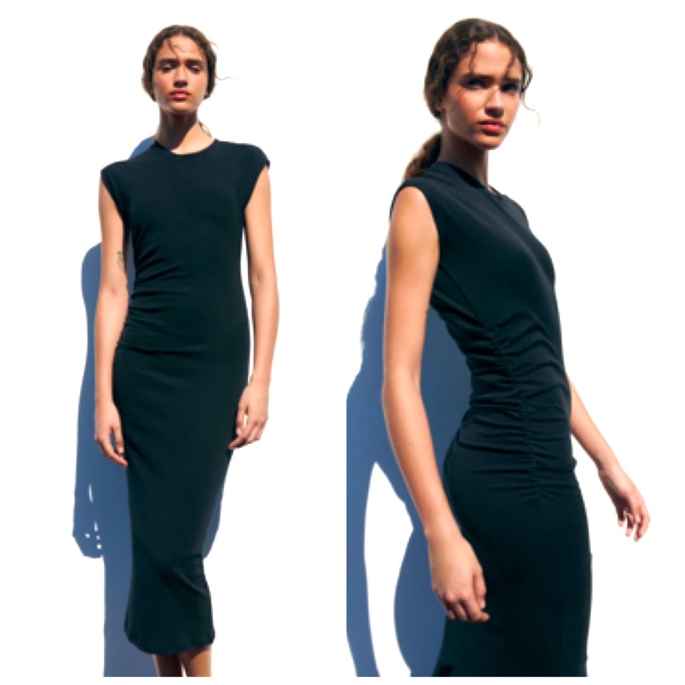 NWT Zara dress with side rushing S